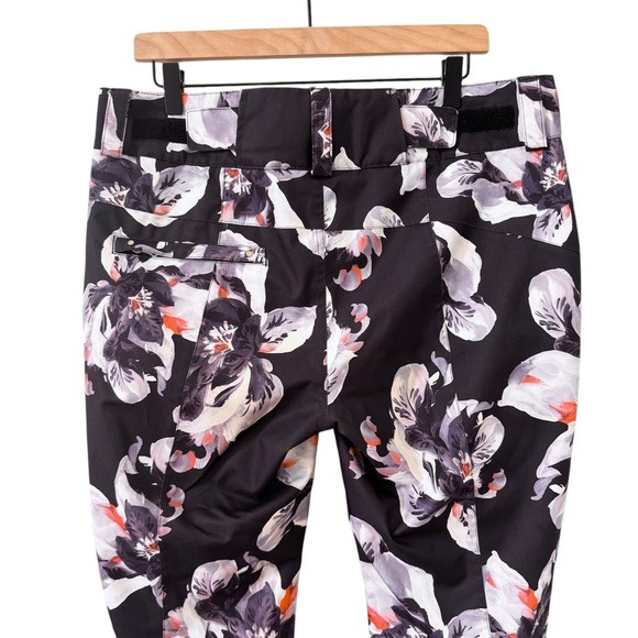 Obermeyer Malta Insulated Snow Ski Snowboard Pants Black Floral Size 12 - Picture 9 of 16